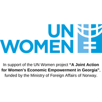 UN Women 'In support of the UN Women project “A Joint Action for Women’s Economic Empowerment in Georgia”, funded by the Ministry of Foreign Affairs of Norway.'