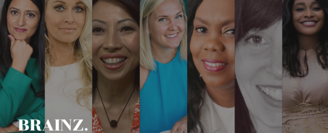 Rectangular image of 7 women who are on a list of women entrepreneurs changing the world