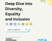 Cover of a UN Women Manual entitled: Deep dive into diversity, equality and inclusion