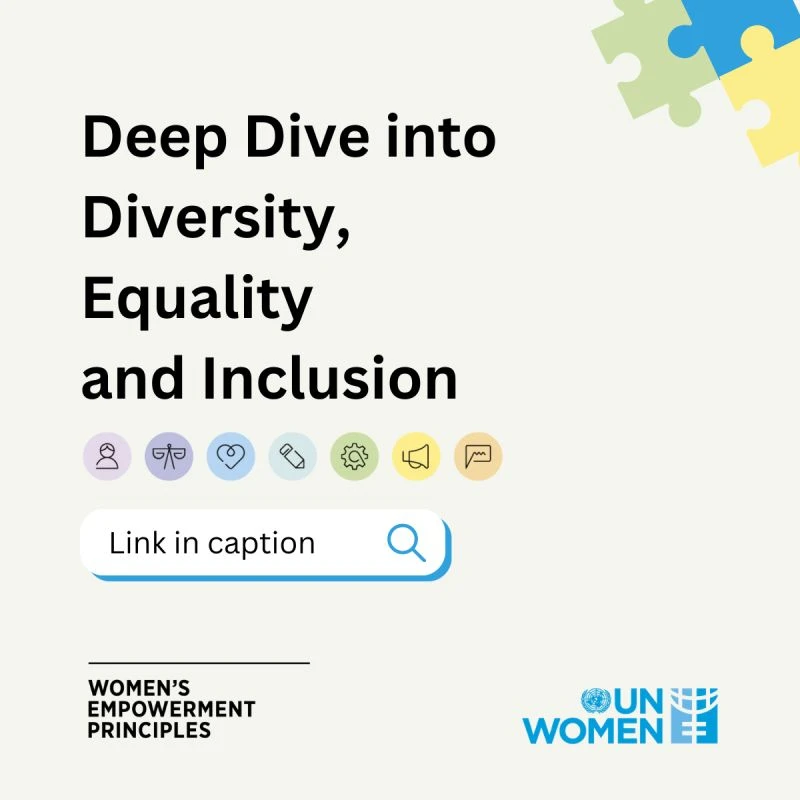 Cover of a UN Women Manual entitled: Deep dive into diversity, equality and inclusion